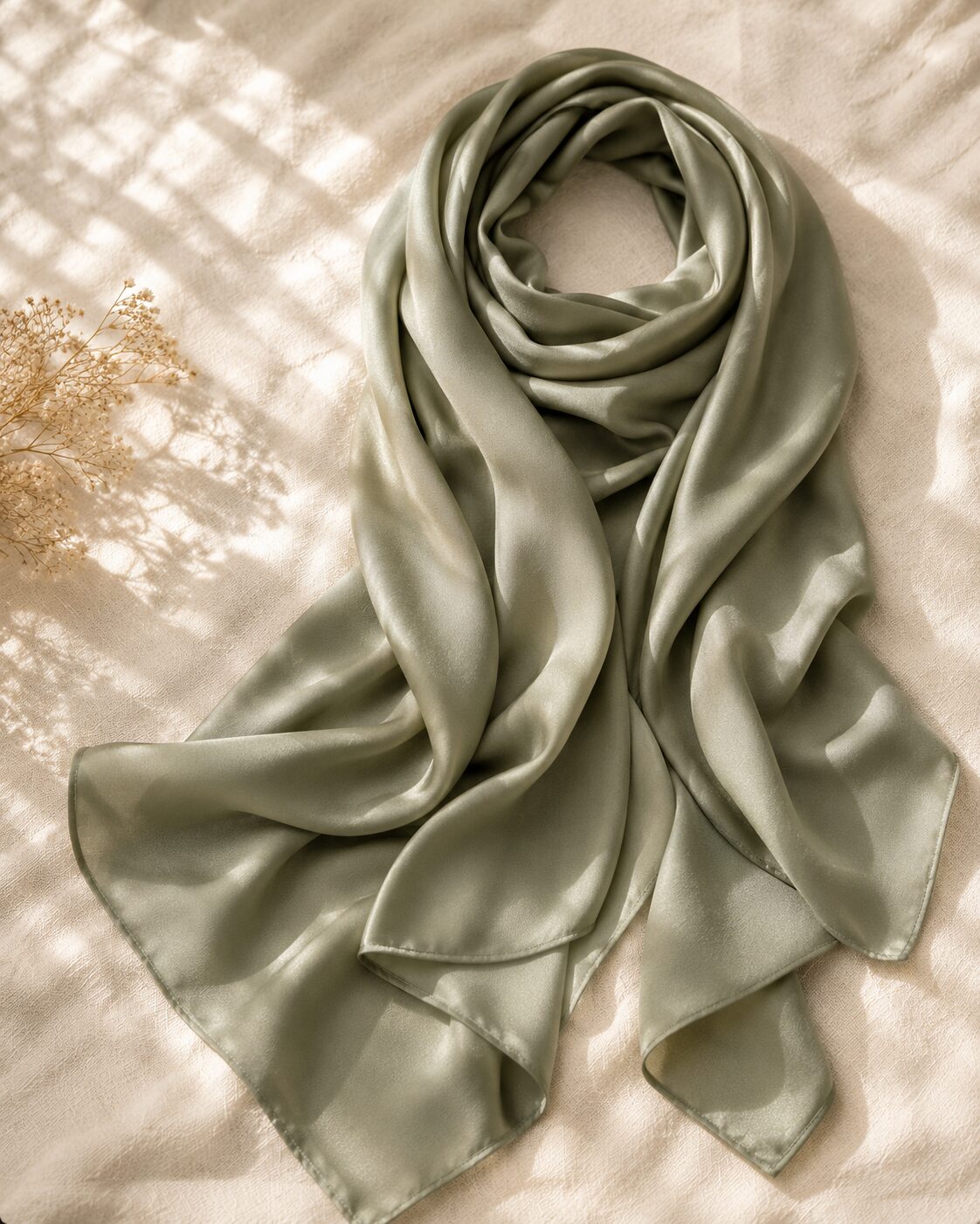 Silk Hijab — Sage